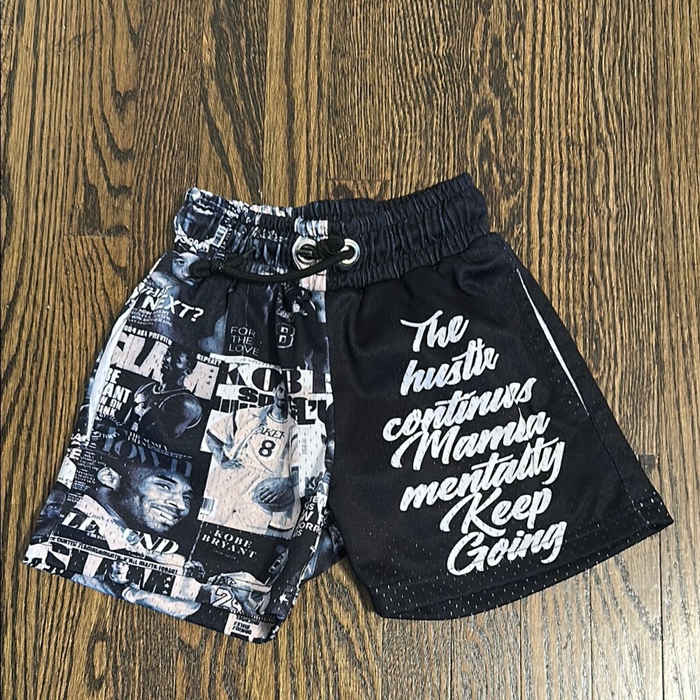 Kids Graphic Black Kobe Shorts